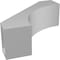 Ekena Millwork 3 1/2-in. W x 10-in. D x 10-in. H Westlake Architectural Grade PVC Knee Brace BRCP035X10X10WTL - alternate 2